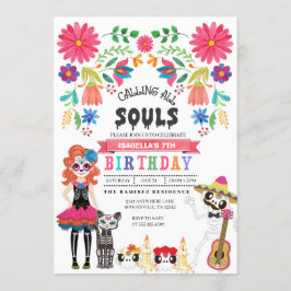 Convites Dia de Nascimento do Dia das Bruxas Mortas