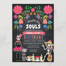 Convites Dia de Nascimento do Dia das Bruxas Mortas