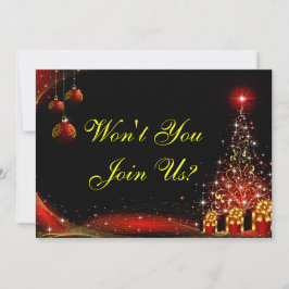 Convites Dia de Natal Wonderland Red Set