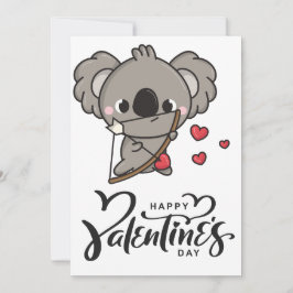 Convites Dia de os namorados Cupid Koala Adorável