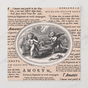 Convites Dia de os namorados - Cupidos De Vintagem De Danç