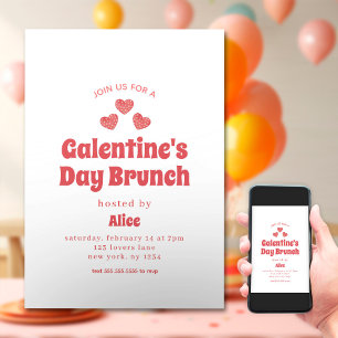 Convites Dia de os namorados de Brunch do Dia da Galentina 
