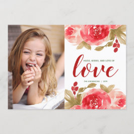 Convites Dia de os namorados de Fotos Personalizado de Rosa