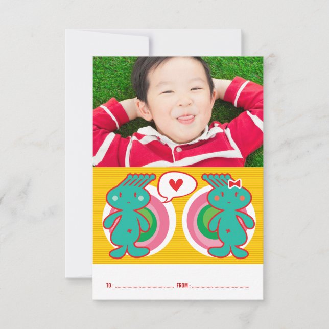 Convites Dia de os namorados Funky Classroom (Frente)