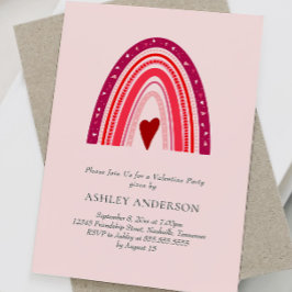 Convites Dia de os namorados Rosa Boho Rainbow