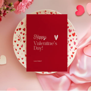 Convites Dia de os namorados Tipográfico do Coração Vermelh