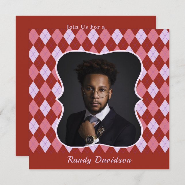 Convites Dia de os pais Adicionar Foto Festa de Janto de Es (Frente/Verso)