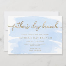 Dia de os pais de Aquarela Azul Brunch