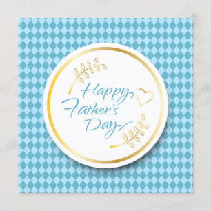 Convites  Dia de os pais feliz!Cor azul moderna