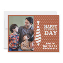 Dia de os pais White Tie Light Brown Dots Festa de