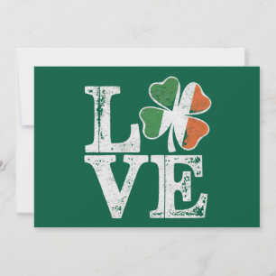 Convites Dia de São Patrício Amor Sorte Trevo Irlandês Verd