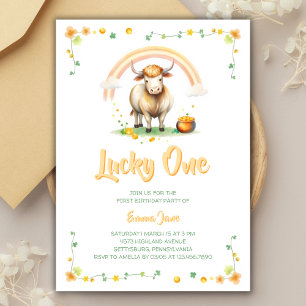 Convites Dia de São Patrício Arco-Íris Lucky Um primeiro an