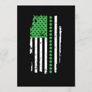 Convites Dia de São Patrício Bandeira Americano Irlandesa