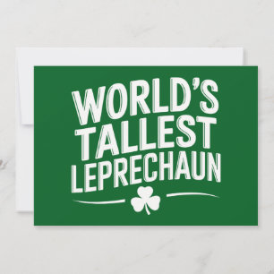 Convites Dia de São Patrício do Leprechaun Mais Alto do Mun