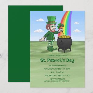 Convites Dia de São Patrício dos Leprechauns