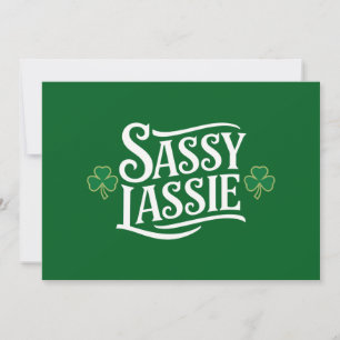 Convites Dia de São Patrício Sassy Lassie Engraçado Irish G