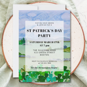 Convites Dia de São Patrício Shamrock
