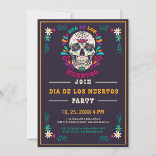 Convites Dia De Verdade Dos Mortos, Dia De Los Muertos