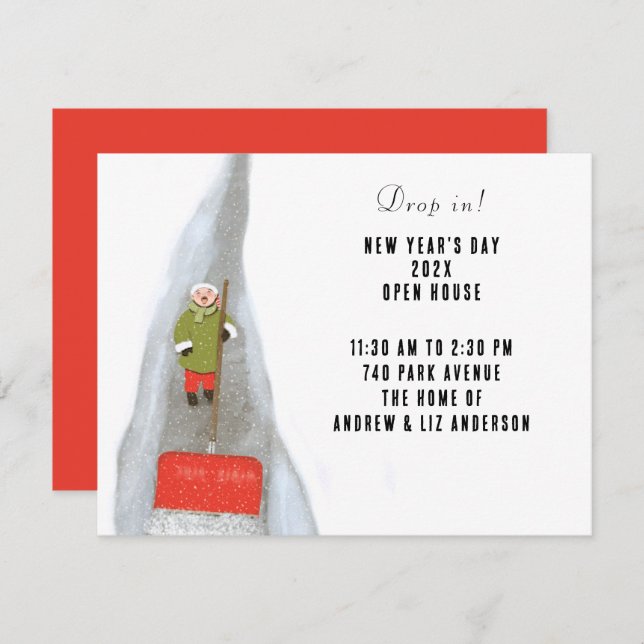 Convites Dia do ano novo (Frente/Verso)