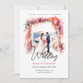 Convites Dia do Casamento em Aquarela | Casamento