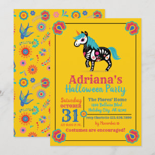 Convites Dia do Crânio do Açúcar Morto do Partido Unicórnio