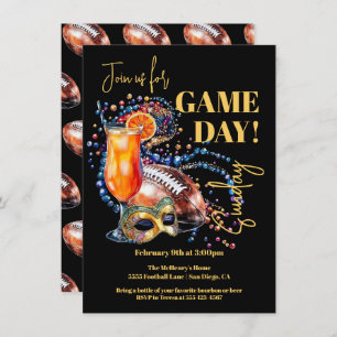 Convites Dia do Jogo do Partido de Futebol de Nova Orleans