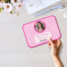 Convites Dia do Namorados de Cupões de Amor Corações Branco