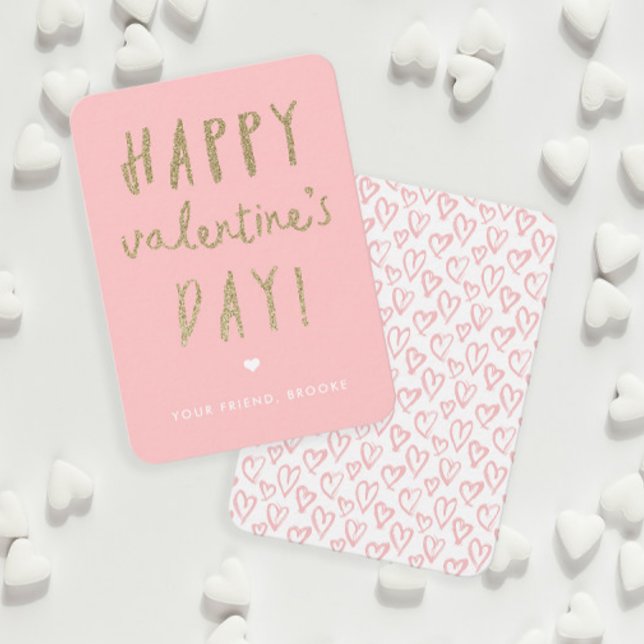 Convites Dia do Namorados Feliz da Sala de Aula Dourada (Criador carregado)