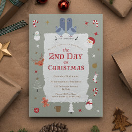 Convites Dia do segundo Retroativo da Festa de Natal Atrasa