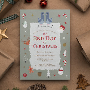 Convites Dia do segundo Retroativo da Festa de Natal Atrasa