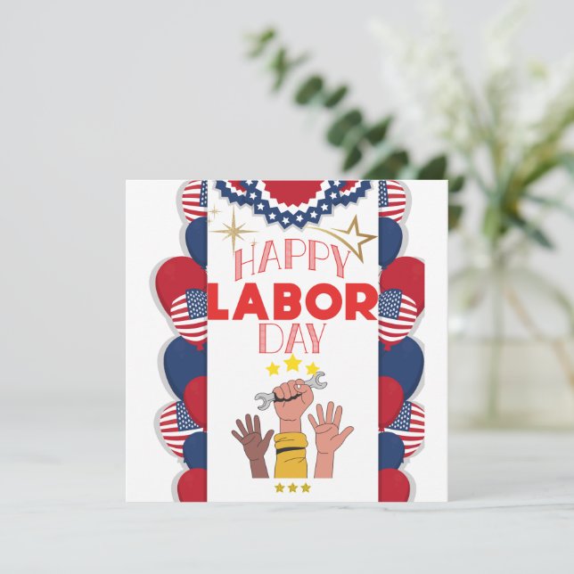 Convites Dia do Trabalhador (Em pé/Frente)