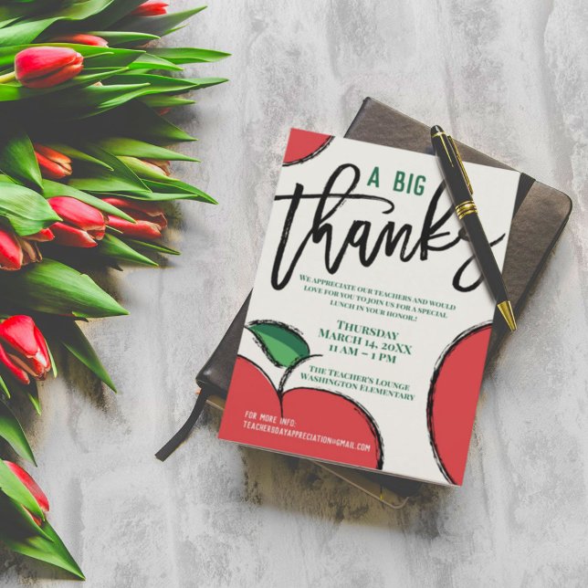 Convites Dia dos Professores | Apreciação de Professores Gr (Criador carregado)