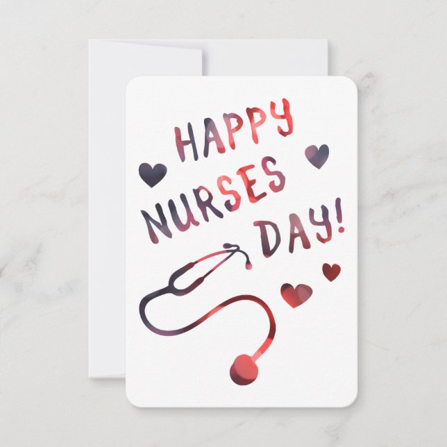 Convites dia feliz BOKEH das enfermeiras (Frente)