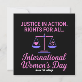 Convites Dia Internacional da Mulher Justiça em Ação Direit
