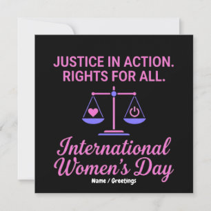 Convites Dia Internacional da Mulher Justiça em Ação Direit