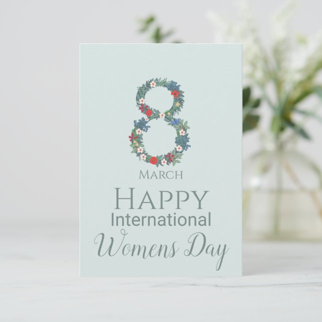 Convites Dia Internacional das Mulheres, 8 de março     (Em pé/Frente)