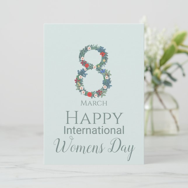 Convites Dia Internacional das Mulheres, 8 de março     (Em pé/Frente)