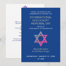 Convites Dia Memorial do Holocausto YOM HASHOAH