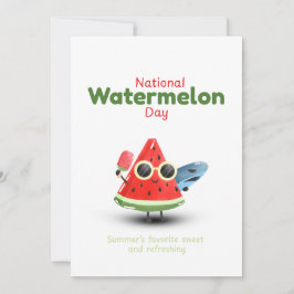 Convites Dia Nacional do Melão Cute Arte de Verão