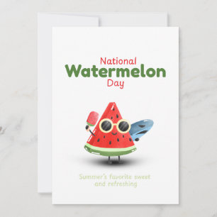 Convites Dia Nacional do Melão Cute Arte de Verão