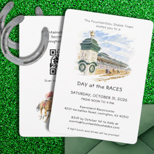 Convites Dia nas Corridas Aquarela Equestre