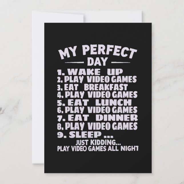 Convites dia perfeito jogar videogames camiseta, pai gamer  (Verso)