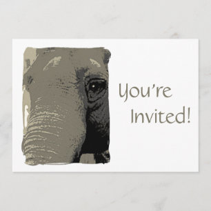 Convites Dia Personalizado de Elefante no Zoo Party