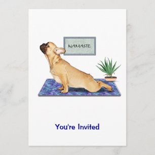 Convites Diabo Francês Fazendo Cachorro Para Cima Yoga Pos