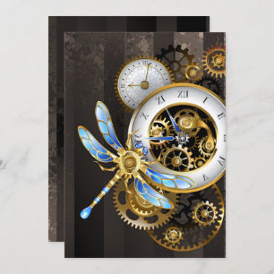 Convites Dials Steampunk com Dragonfly