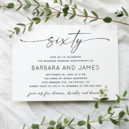 Convites Diamante 60º Aniversário de Casamento. Foto minima