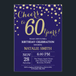 Convites Diamante Azul de Marinho e Diamante de 60 Anos Dou<br><div class="desc">60º Convite de Aniversário com Fundo de Diamante Azul e Dourado de Marinho. Dourado Confetti. Aniversário Adulto. Homens ou Mulheres Aniversário.
Para mais personalização,  clique no botão "Personalizar" e use a ferramenta design para modificar este modelo.</div>