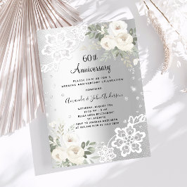 Convites Diamante de 60 anos de casamento de diamantes de p