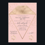 Convites Diamante Dourado Rosa Confetti Glitter Bat Mitzvah<br><div class="desc">Este elegante e único convite do Bat Mitzvah é perfeito para um evento de na moda e tendências. Ele apresenta uma falsa estrutura de diamante geométrica de folha de ouro impressa com um confete brilhante dourado sobre um fundo cor-de-rosa pincelado com estrelas de David. É um design de luxo chico,...</div>