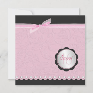 Convites Diamante Floral Ensino 16 Doce Convidado